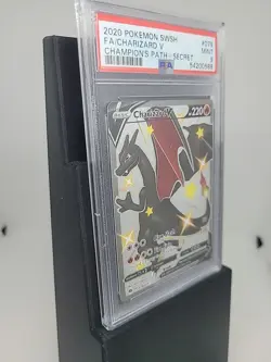 2020 Pokemon SWSH FA Charizard V Champion's Path- Secret #79/73 PSA 9 MINT - Image 3