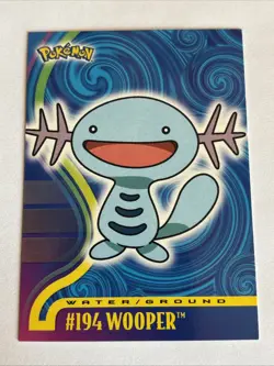 2001 Topps Pokemon Johto League Champions Wooper #194 Blue Topps Logo NM+ - Image 1