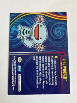 2001 Topps Pokemon Johto League Champions Wooper #194 Blue Topps Logo NM+ - Image 2