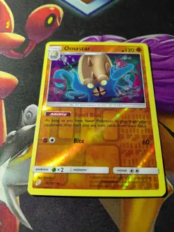 Pokemon Omastar 76/181 Reverse Holo Team Up 2019 LP - Image 1