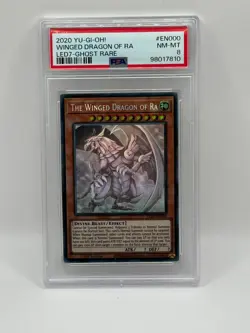 Yu-Gi-Oh! The Winged Dragon of Ra 1st Edition Ghost Rare LED7-EN000 PSA 8 NM-MT - Image 1