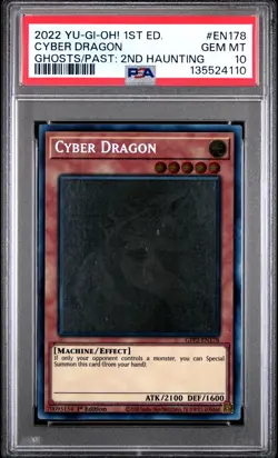 Cyber Dragon GFP2-EN178 Ghost Rare 1st Edition Yugioh PSA 10 *110 - Image 1