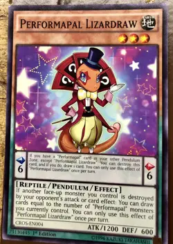 Performapal Lizardraw - CROS-EN004 - Common - 1st Edition NM YuGiOh! Crossed So - Image 1