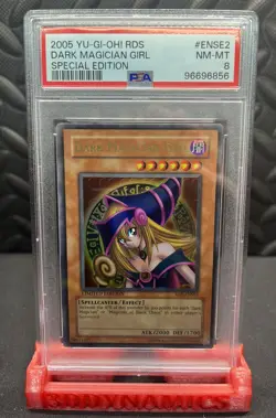 Yugioh Dark Magician Girl RDS-ENSE2 PSA 8 NM Ultra Rare 2005 Promo 🔥 - Image 1