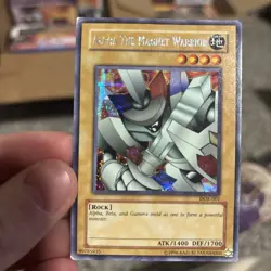 YUGIOH ALPHA THE MAGNET WARRIOR PRISMATIC SECRET RARE DOR-001 1996 Unlimited - Image 1