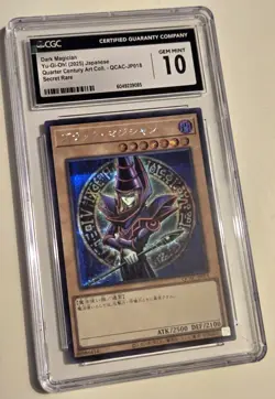2025 YU-GI-OH! Dark Magician QCAC-JP018 JPN Secret Rare CGC PRISTINE 10 - Image 2
