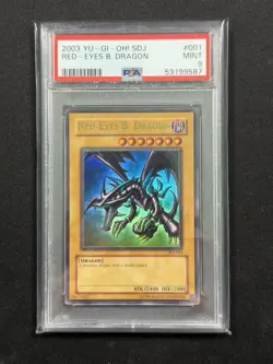2003 Yu-Gi-Oh! Starter Deck Joey Red-Eyes Black Dragon #001 - PSA MINT 9 - Image 1
