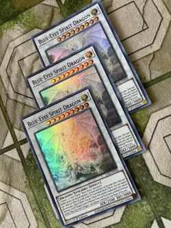 Yugioh BLUE-EYES SPIRIT DRAGON Ultra Rare Play Set (Purple Letters) LDS2-EN020 - Image 1