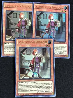 YUGIOH ADAMANCIPATOR RESEARCHER MP21-EN225 1ST ULTRA X3 NM - Image 1