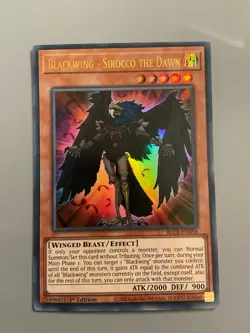 Blackwing - Sirocco the Dawn - 1st Edition Ultra Rare BLCR-EN058 Yugioh - Image 1
