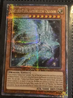 Yugioh Card Galaxy-eyes Afterglow Dragon RA01-EN017 Quarter Century 1st Edition - Image 1