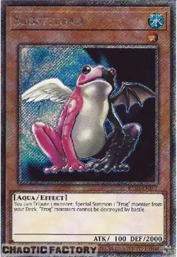 YUGIOH RA03-EN197 Substitoad Platinum Secret Rare 1st Edition NM - Image 1