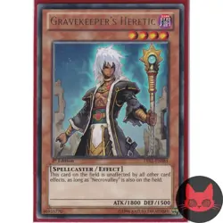 Yugioh Gravekeeper's Heretic LVAL-EN084 Rare 1st Edition NM - Image 1