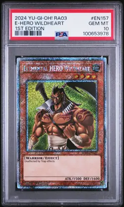 2024 YU-GI-OH! RA03-QUARTER CENTURY BONANZA ELEMENTAL HERO WILDHEART PSA 10 - Image 1