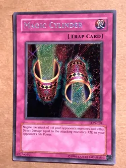 yugioh Magic Cylinder LON-104 Secret Rare Unlimited Ed near mint - Image 1