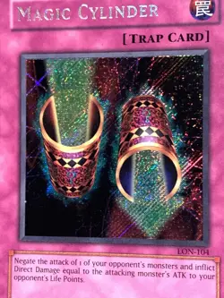yugioh Magic Cylinder LON-104 Secret Rare Unlimited Ed near mint - Image 2