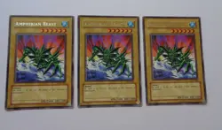 Playset: 3x Amphibian Beast LON-008 (Rare, Unlimited, Played / MP) Yugioh - Image 1