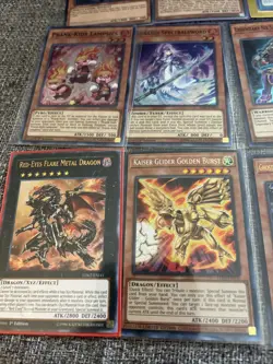 Lot 20 L Yu-Gi-Oh 1st Edition 1996-20 Powerful Dragon Red Eyes Black Holos Cards - Image 2