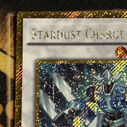 Stardust Charge Warrior PGL3-EN005 NM/LP Gold Secret Rare 1st Edition Yu-Gi-Oh - Image 2