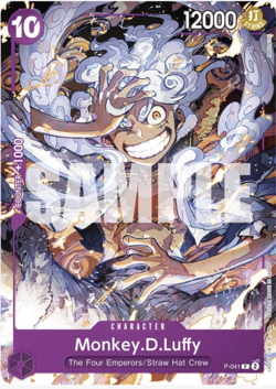 Monkey D.Luffy GEAR 5 PROMO RARE PURPLE P-041 ONE PIECE TCG NEAR MINT NM - Image 2