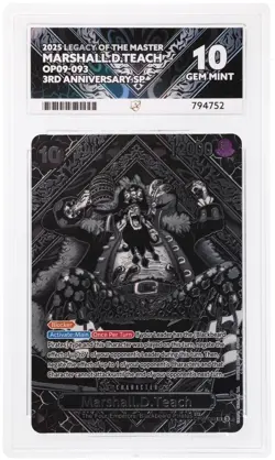 One piece Marshall.D.Teach Silver SP OP09-093 Legacy Of The Master ACE 10 - Image 3