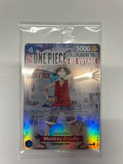 One Piece Monkey.D.Luffy College Basketball US Voyage P-055 Gonzaga Promo Sealed - Image 1