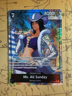 Ms. All Sunday - OP14-084 SR - Alt Art - English - The Azure Sea’s Seven - Image 1