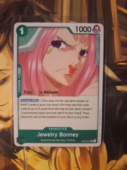 One Piece Card Game Jewelry Bonney Super Pre-Release - ST02-007 - NM - Image 1