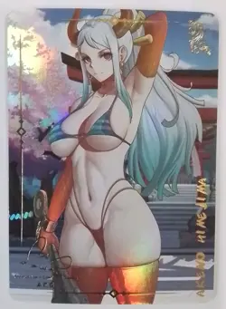 Cartoon Beauty Yamato One Piece Engraved ACG Waifu Holo Anime Card - Image 1