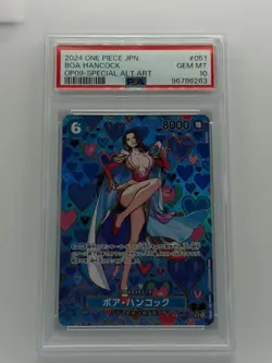Special Alternate Art Boa Hancock One Piece OP09 Japanese SP OP07-051 SR PSA 10 - Image 1