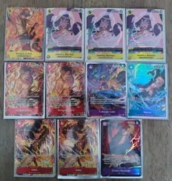 One Piece tcg Card Game 11 Cards Collection Mixed Lot - Image 1