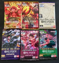 One Piece Booster Pack Lot (6 packs - Prb01 Prb02 Eb02 Op10 Op11 Op012) - Image 1