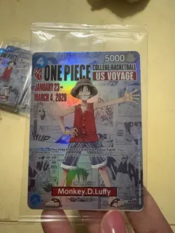 Bandai Namco One Piece Card Game US Voyage Monkey D. Luffy Holo Lot of 8 - Image 1