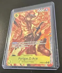 One Piece TCG Portgas.D.Ace NM ALT ENG OP07-119 SEC, PRB02-018 R - Image 4