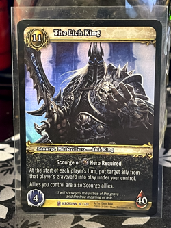 FOIL WoW World of Warcraft TCG Icecrown The Lich King Hero Card - Image 1