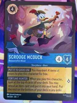 FOIL Scrooge Mcduck Resourceful Miser 154/204 Legendary Disney Lorcana Archazias - Image 1