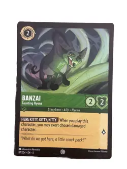 New: Disney Lorcana TCG Banzai Taunting Hyena 87 Regular Common - Image 1