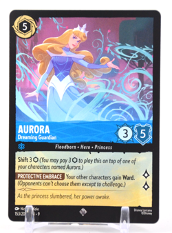 Disney Lorcana TCG Fabled Aurora Dreaming Guardian 153/204 Super Rare Regular - Image 1