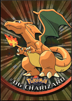 topps Pokemon TV Animation Series 1 Holo Foil #06 #6 Charizard - Image 1