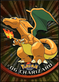 topps Pokemon TV Animation Series 1 Holo Foil #06 #6 Charizard - Image 1