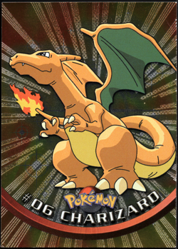 topps Pokemon TV Animation Series 1 Holo Foil #06 #6 Charizard - Image 1