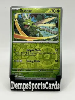 Scyther 123/165 - SV: Scarlet & Violet 151 Reverse Holo Uncommon Pokemon TCG - Image 1