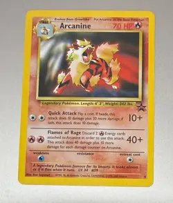POKEMON TCG CARD ARCANINE 2000 NO 6 BLACK STAR PROMO EXCELLENT PACK TO FOLDER - Image 1