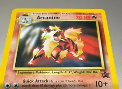 POKEMON TCG CARD ARCANINE 2000 NO 6 BLACK STAR PROMO EXCELLENT PACK TO FOLDER - Image 2