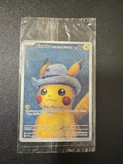 PIKACHU VAN GOGH WITH GREY FELT HAT SVP EN 085 PROMO POKEMON CARD-SEALED - Image 1