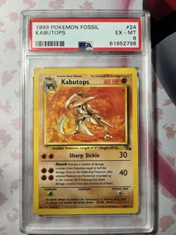 1999 Pokemon Fossil #24 Kabutops Ex - Mt Psa 6 Non Holo Unlimited - Image 1