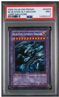 2005 YU-GI-OH! PROMO JUMP MAGAZINE #EN005 BLUE-EYES ULTIMATE DRAGON PSA 9 - Image 1