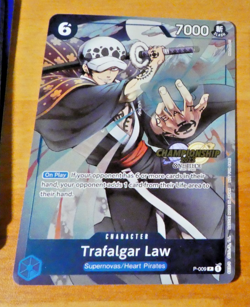ONE PIECE ENGLISH CARD PROMO HOLO GAME CARTE CHAMPIONSHIP LAW P-009 EN NM - Image 1
