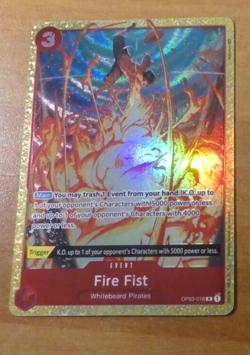 ONE PIECE ENGLISH CARD HOLO GAME CARTE FIRE FIST OP03-018 ALT EN MINT - Image 1