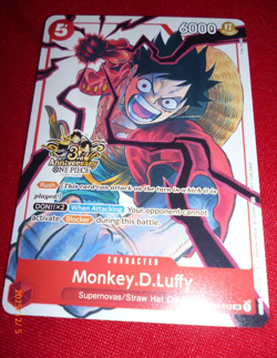 ONE PIECE ENGLISH CARD 3RD ANNIVERSARY GAME CARTE Monkey.D. Luffy ST01-012 EN M - Image 1